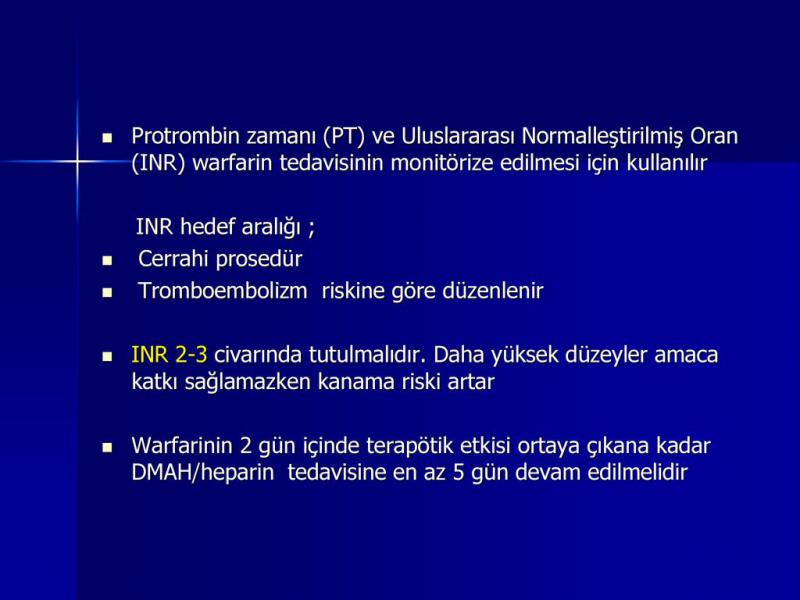 PT-INR (Protrombin Zaman) Testi